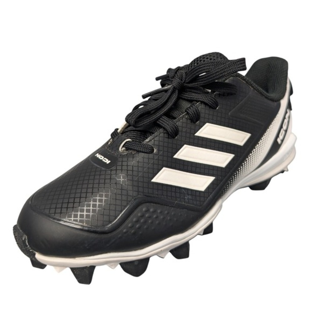 Adidas Icon 7 Bounce Baseball Mens Cleats‎ Size 4 Black White S23919